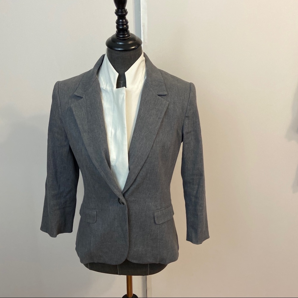 Veronica Beard Cotton and linen blazer and dickey - Picture 1 of 10